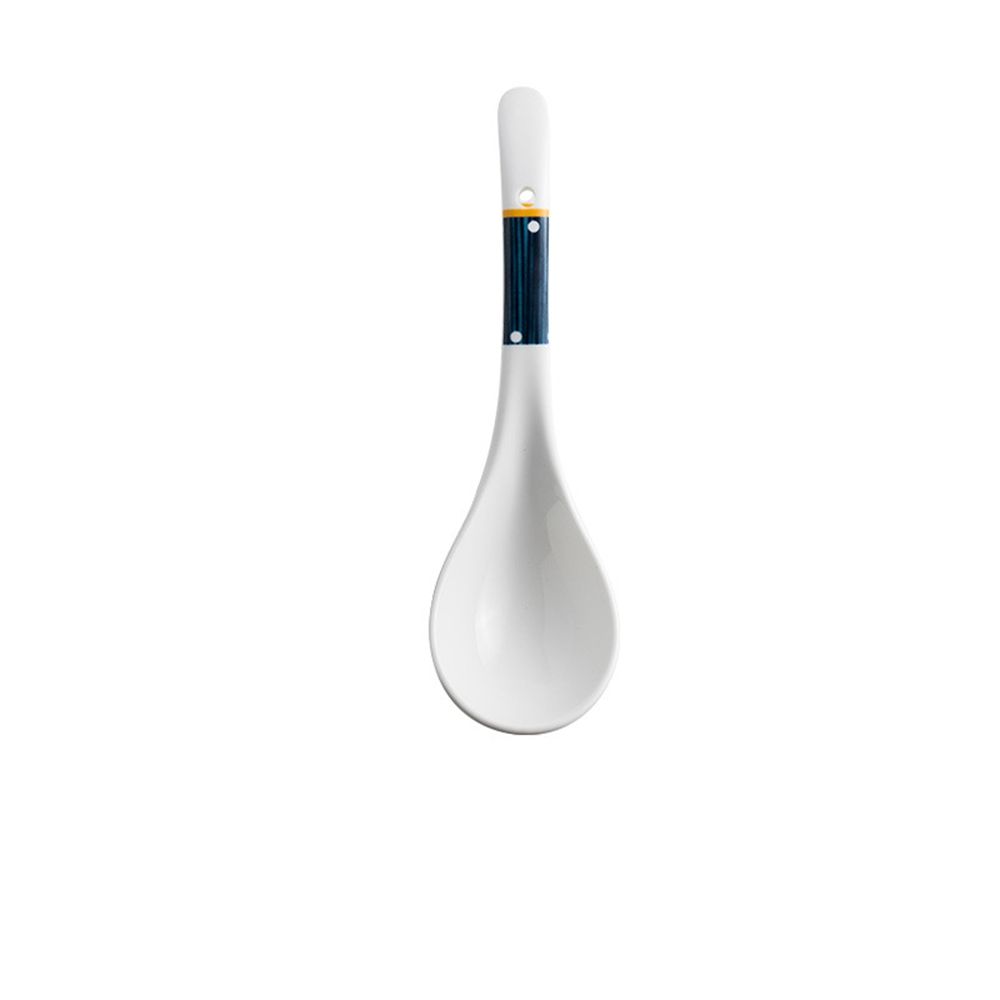 Japanese Style Ceramic Ramen Spoons Tableware For Serving Kitchen Utensils Porcelain Soup Ladle Dinnerware Tea Dessert Big Spoon: D