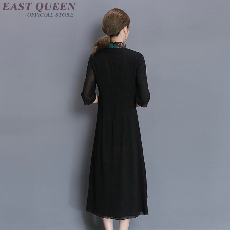 Traditional chinese dress long kimono cardigan bodycon oriental dress chiffon jacket women dress loose tops DD365 F