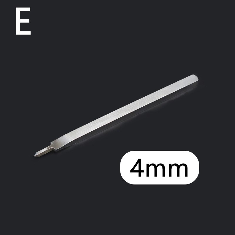 Juego de punzones de agujeros para artesanía de cuero, cincel de perforación de acero inoxidable, encaje de costura, espaciado, herramientas de perforación: 4mm-1 Prong