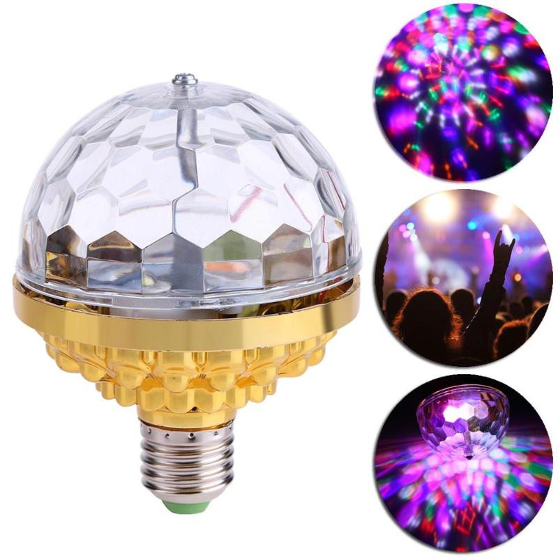 6W Roterende Kristallen Magische Bal Rgb Led Stage Light Bulb Voor Disco Party Dj Delightime Led Full Color Disco licht Partij Licht