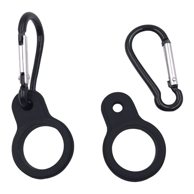 6Pcs Silicone Water Bottle Carrier Hiking Bottle Holder Clip Hook with Carabiner for Bike Camping Traveling Outdoor Activities