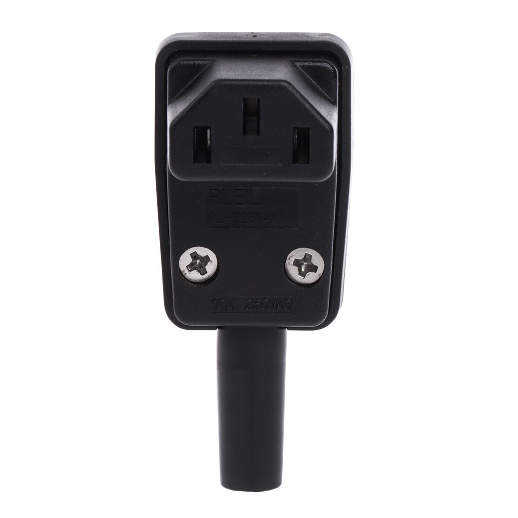 IEC C13 Right Angle Female 10A 250V Socket Plug Connector Adapter Outlet