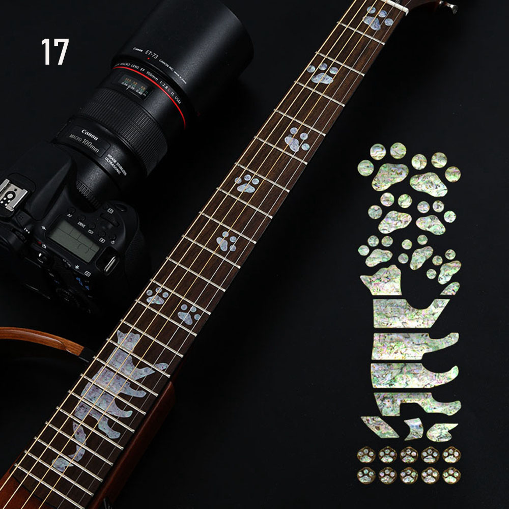 1PC gryf gitarowy ultra-cienki naklejka Bass dekoracyjny krzyż naklejki naklejki na Guitarra Instrument muzyczny część do gitary elektrycznej: Brązowy