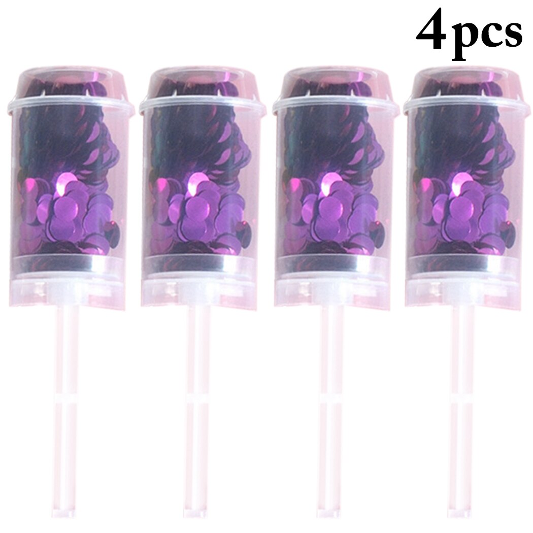 4PCS Confetti Popper Confetti Push Pop Party Popper for Wedding