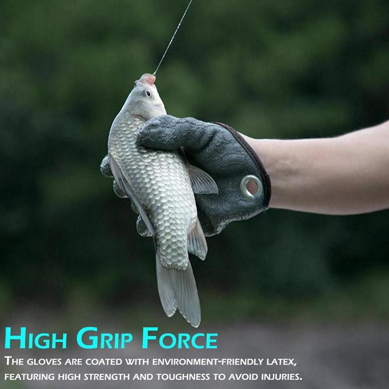 Guantes de pesca antideslizantes para hombre, guantes profesionales de liberación magnética, resistentes a los peces, cortes, guantes para atrapar al pescador, pintur I3N1, 1 Uds.