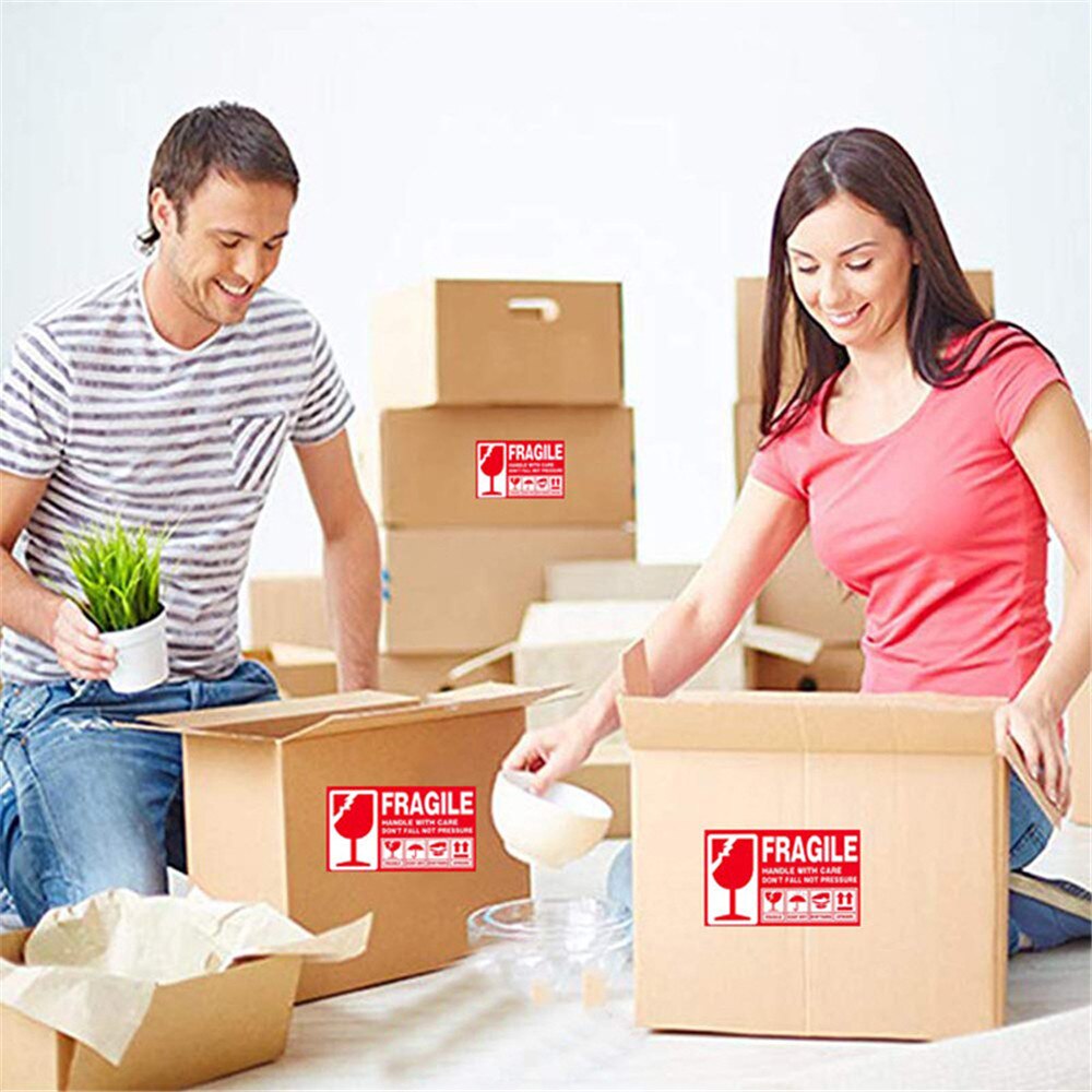 300pcs/roll Fragile Stickers Please Handle with Care Dont Fall Not Pressure Warning Labels For Fragile Goods