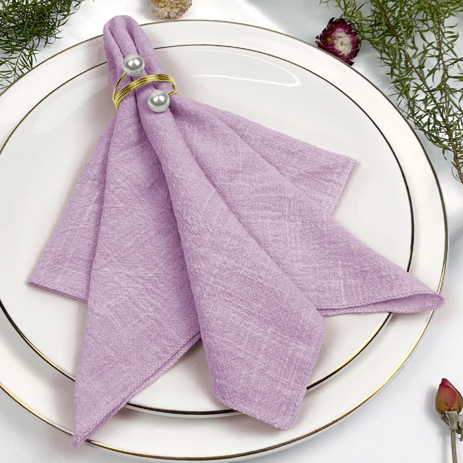 Set van 6 katoenen stoffen servetten gaas saliegroen 30x30cm voor bruiloft decoratie dagelijks gebruik diner theedoek tafel feestservetten: Bordeaux