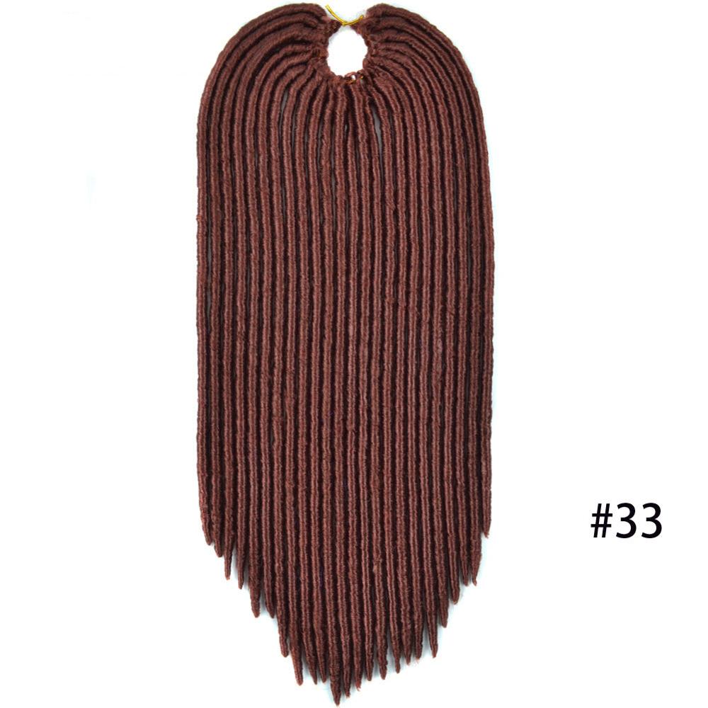 Faux Locks Crochet Braids Hair Synthetic Hair Extensions Braiding Hair Crochet Braids Hair Mixed Color High Temperature Fiber: #33 / 3Packs