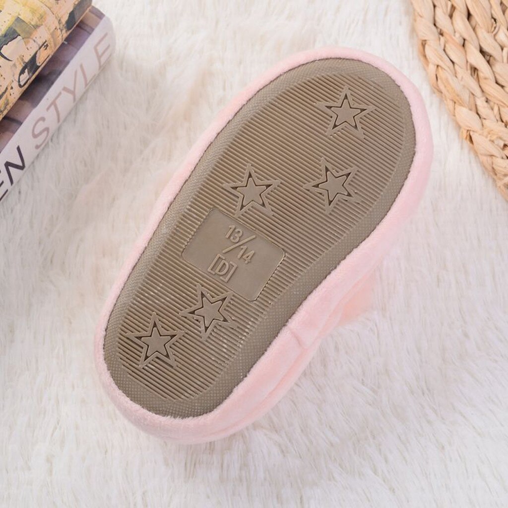 Toddler Infant Slippers Kids Baby Warm Shoes Boys Girls Cartoon Soft-soled Home Shoes Kids Winter Slippers Zapatillas Bebe