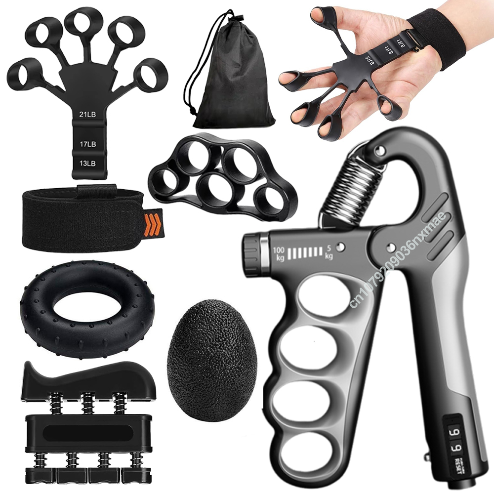 5–100 kg verstellbarer schwerer Handgreifer, Fitness-Handtrainer, Griff, Handgelenktraining, Fingergreifer, Handstärkungsmittel für Patienten