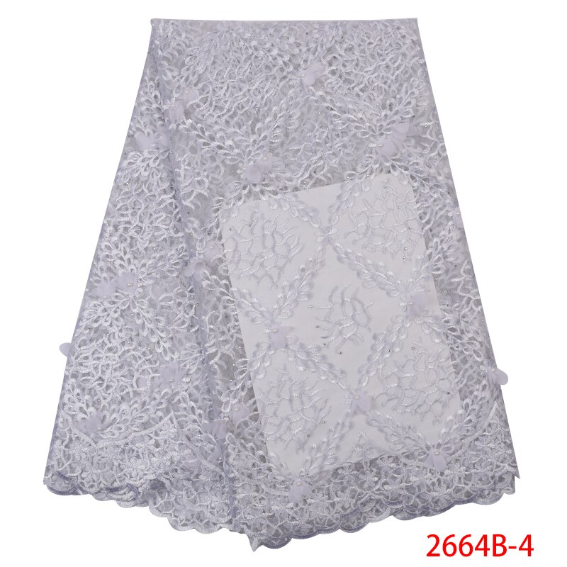 Afrikansk blonde stof 3d blomster blonde stof smuk applikation broderi med sten til kjoler  ks2664b-1