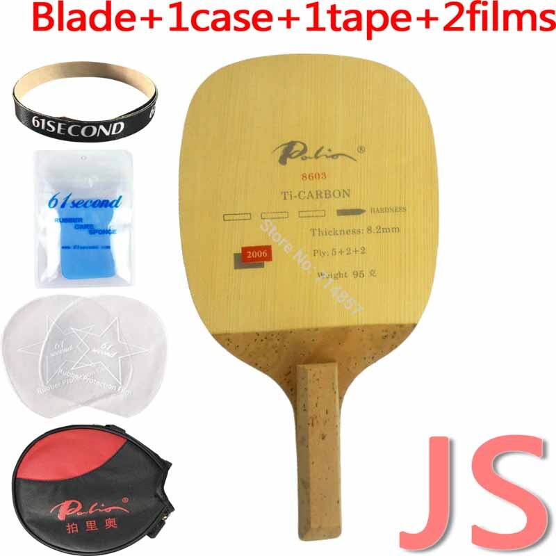 Palio Officiële 8603 Tafeltennis Blade Ti Carbon Cipressenhout Js Japanse Penhold Snelle Aanval Met Loop Hoge Sterkte Blade: JS with YM