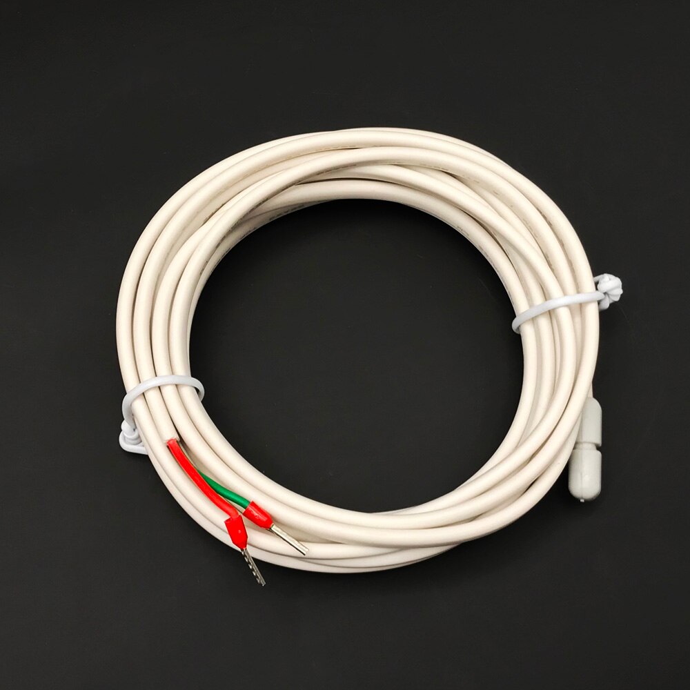 3 meter 10000 ohm præcisionsføler kabel gulvvarme termostat temperaturføler sonde 1 stk: Hvid plastsensor