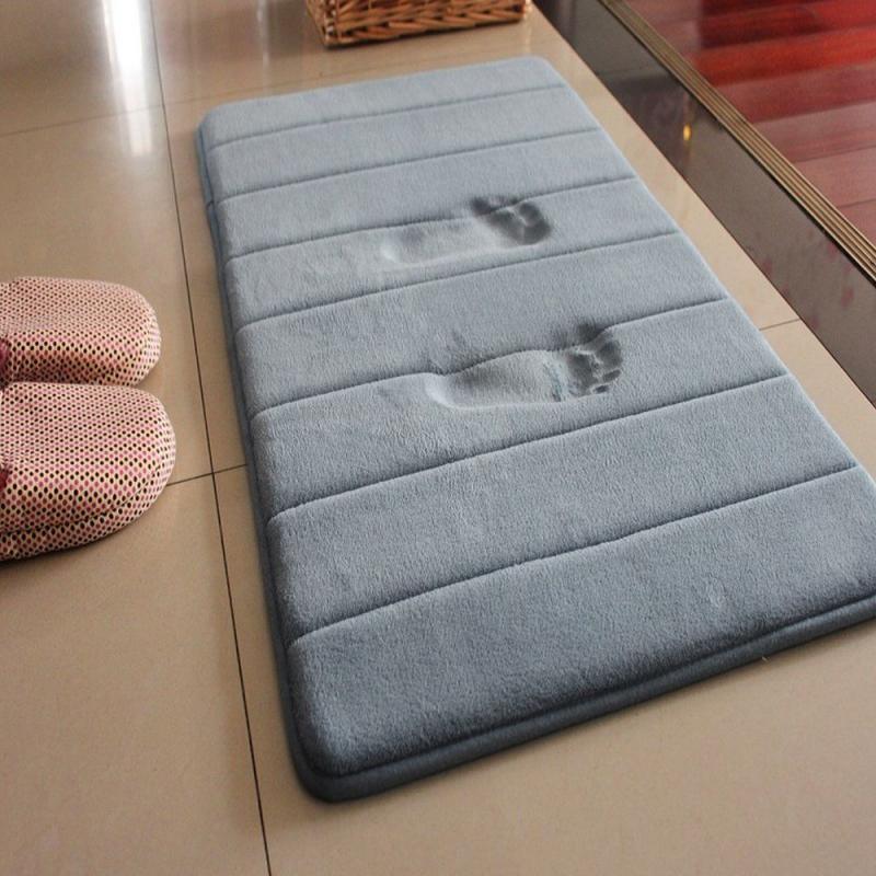 1Pcs Thuis Badkamer Mat Antislip Badkamer Tapijt Zacht Koraal Fleece Memory Foam Tapijt Mat Keuken Wc Floor accessoires Wasbare