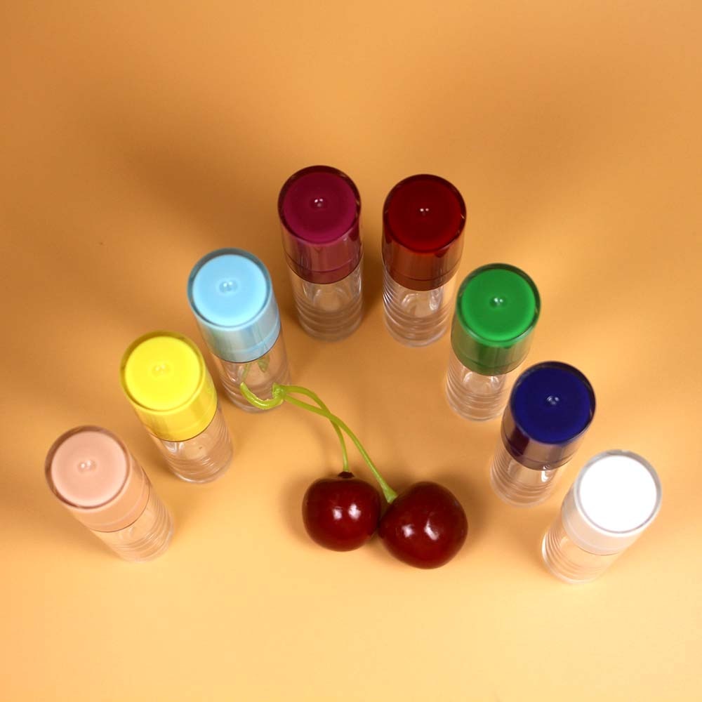 20 stk 8ml sylindret lipgloss tube plast lipgloss beholder kosmetisk lipgloss tom tube emballasje med propp