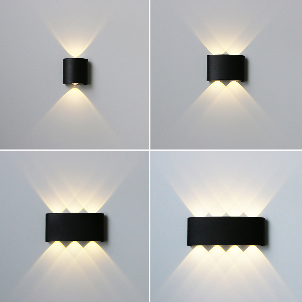 Led udendørs vandtæt væglampe belysning soveværelse stue lys gang korridor udendørs havelampe aluminium led væglampe