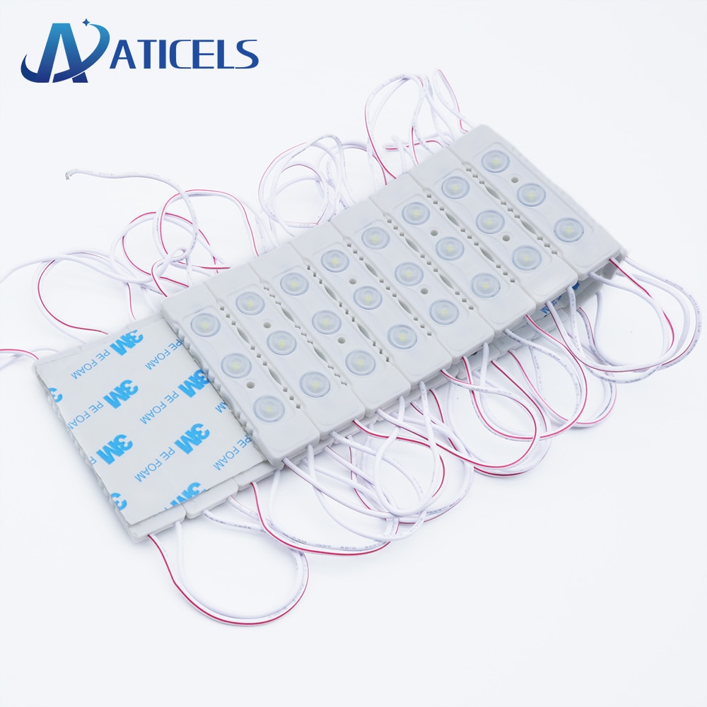 20Pcs 220V Led Module 1.5W 3Leds Injectie Led Modules IP65 Waterdicht Voor Reclame Teken Back Light geen Behoefte Driver