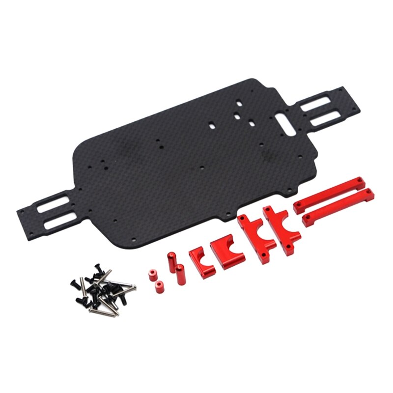 Piezas de chasis de fibra de carbono para WLtoys A959 A979 A959B A979B 1/18 RC, repuesto de coche: Red