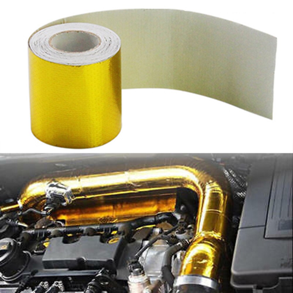 5m aluminiumsfolie vikle barriere teip varme termisk skjold rull styling beskyttelse