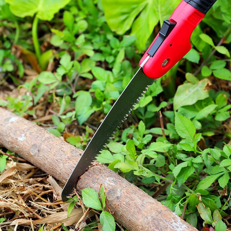 Folding Saw, with Safety Lock, Long Blade Hand Pruning Saw with Sharp and Hard Serrations and Comfortable Handle