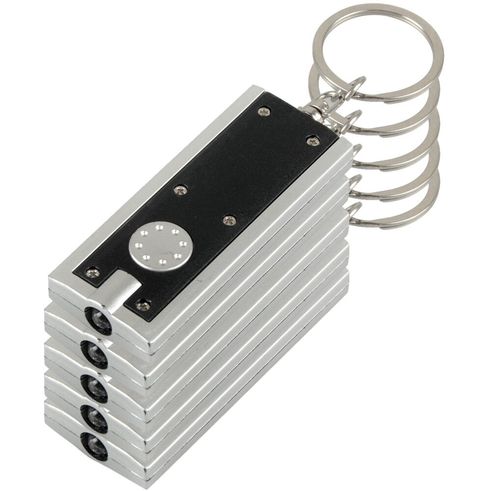 1pc Portable Keychain Mini Square Keyring Outdoor LED Light Flashlight Lamps Jewelry