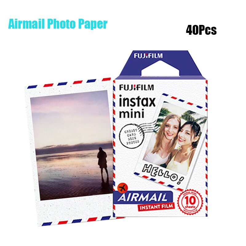 Fujifilm polaroid instax mini 9 hvit kant fotopapir sett til liplay umiddelbar mini liplay 7s 70 90 kamera: Luftpostpapir 40 stk