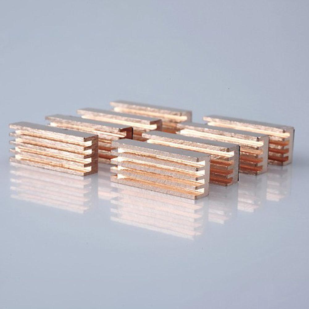 8pcs Adhesive Pure Copper Heatsink Laptop PC RAM Memory Graphics Card Cooler Radiator Reducing Computer Temperature