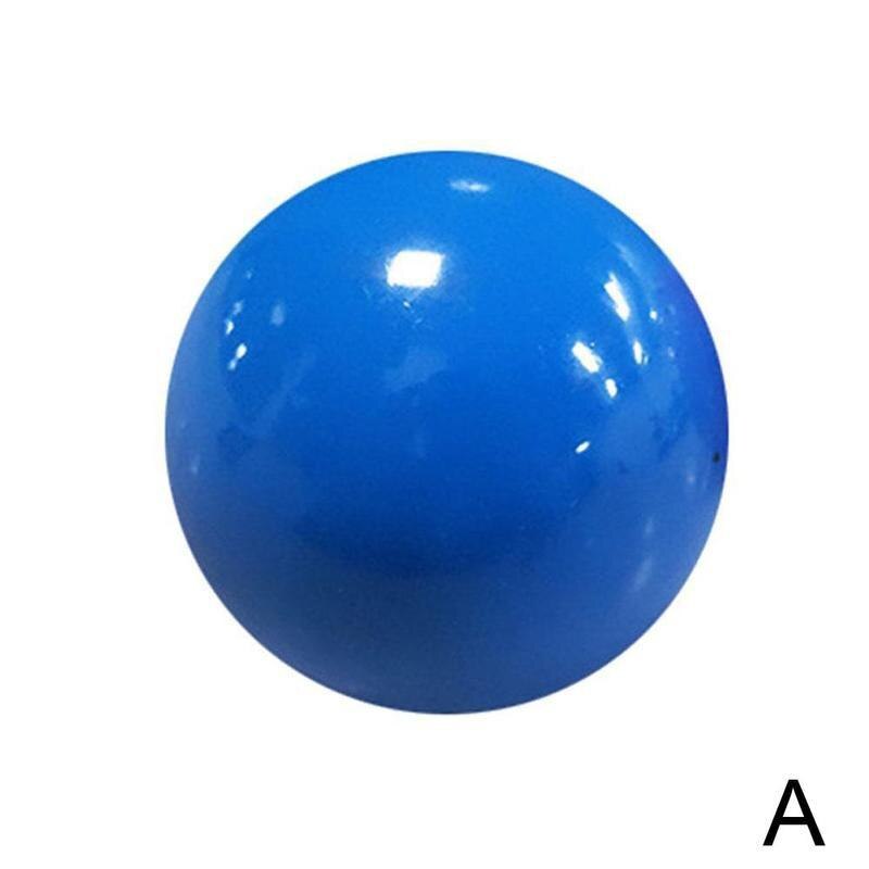 Pelota de descompresión TPR, pelota de Squash pegajosa, juguete brillante para niños, Bola de pared adhesiva, 1 Uds.: A