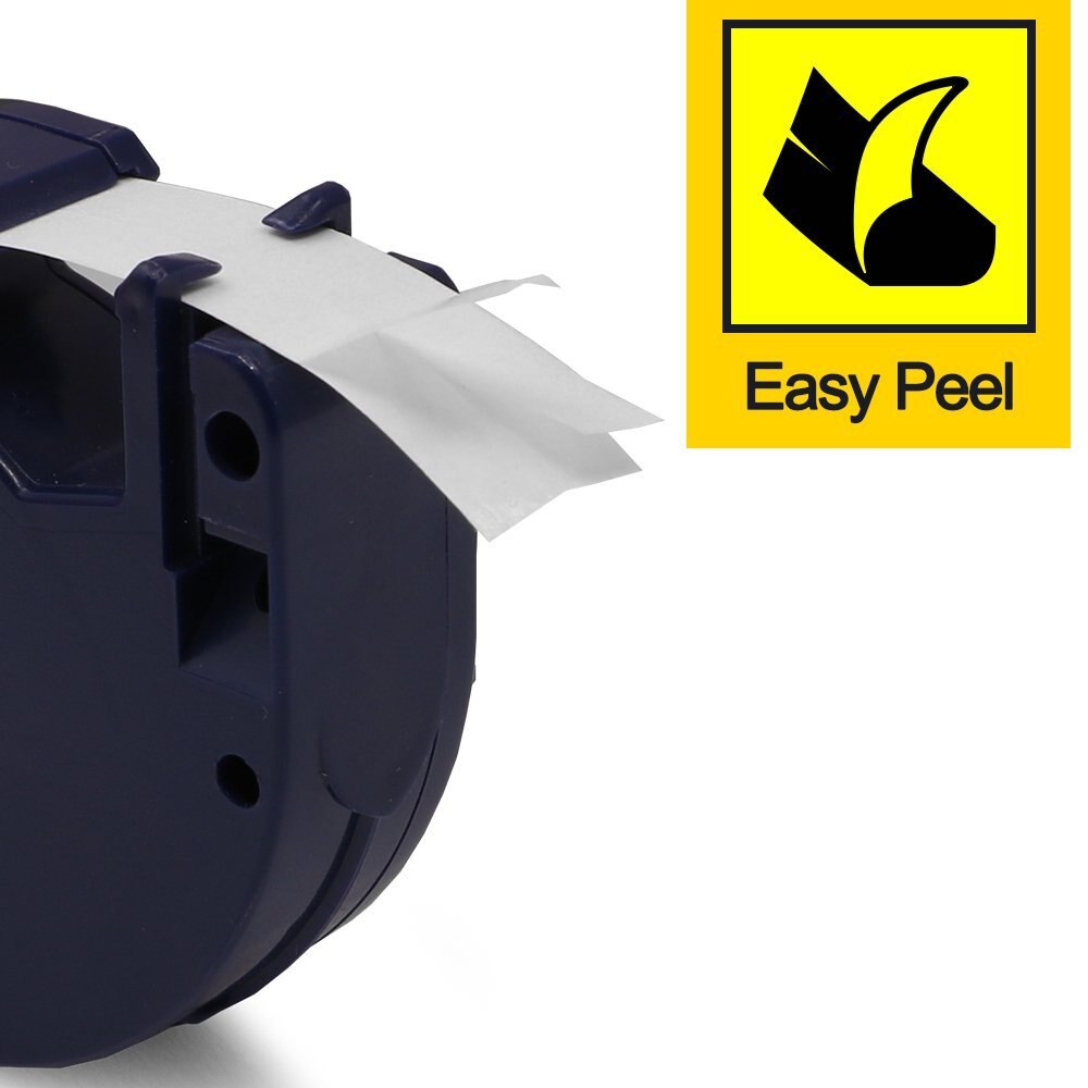 Cintas de etiquetas para Dymo LetraTag LT, 91200, 91330, 10697, 91220, 59421, S0721510, color negro sobre blanco, paquete de 10 Uds.