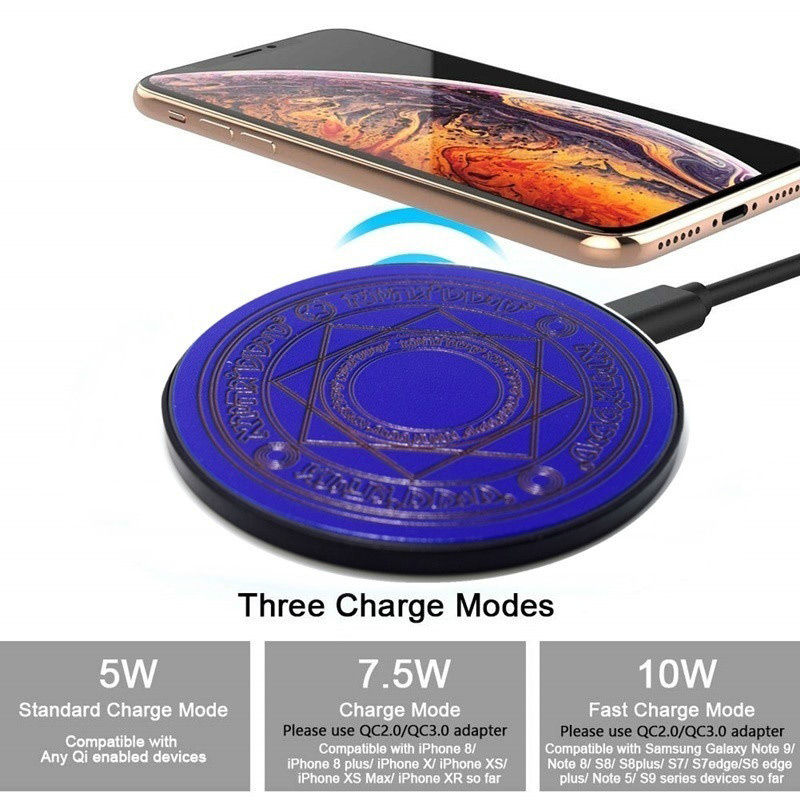 10W Qi Wireless Charger For iPhone 11 X XS Max XR 8 Plus Magic Circle Wireless Charging Pad For Samsung S9 S10+ S8 Charging Pad
