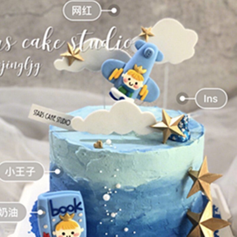1 Uds nubes estrella Luna Cupcake Toppers suministros de para pasteles decoración para cumpleaños decoración para de boda pastel de boda