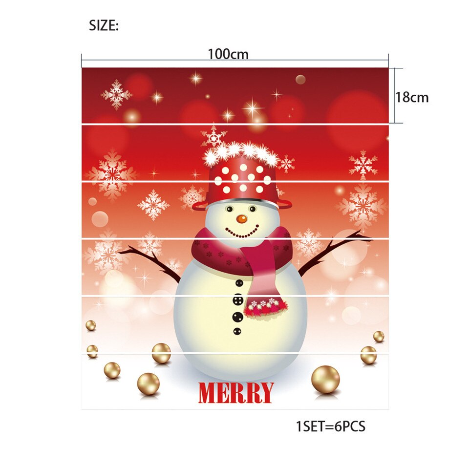 Noël bonhomme de neige escalier décor autocollants PVC étanche escalier affiche auto-adhésif papier peint pour couloir escalier décalcomanies