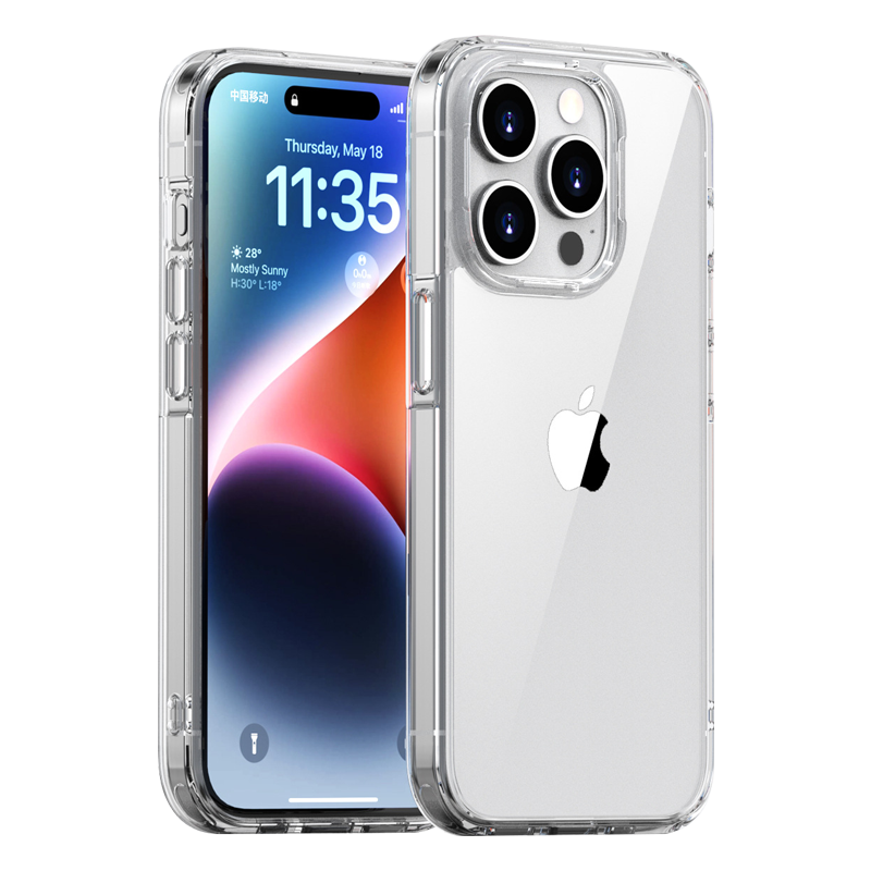 Luxe Hybride Schokbestendig Case Voor iPhone 16 15 14 13 12 11 Pro Max Plus Mini Hard Cover Clear siliconen Soft Shell Dunne Slanke