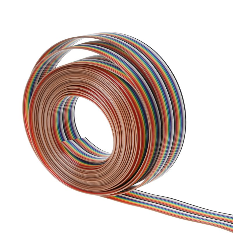 5M Rainbow Kabel 20Pin Dupont Draad Met 1.27Mm Lijn Pitch Sluit Draden