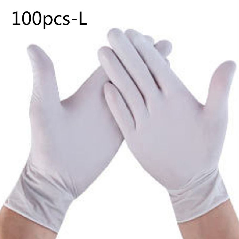 100 Pcs Disposable Home Cleaning Washing Work Safety PVC Gloves: W-L