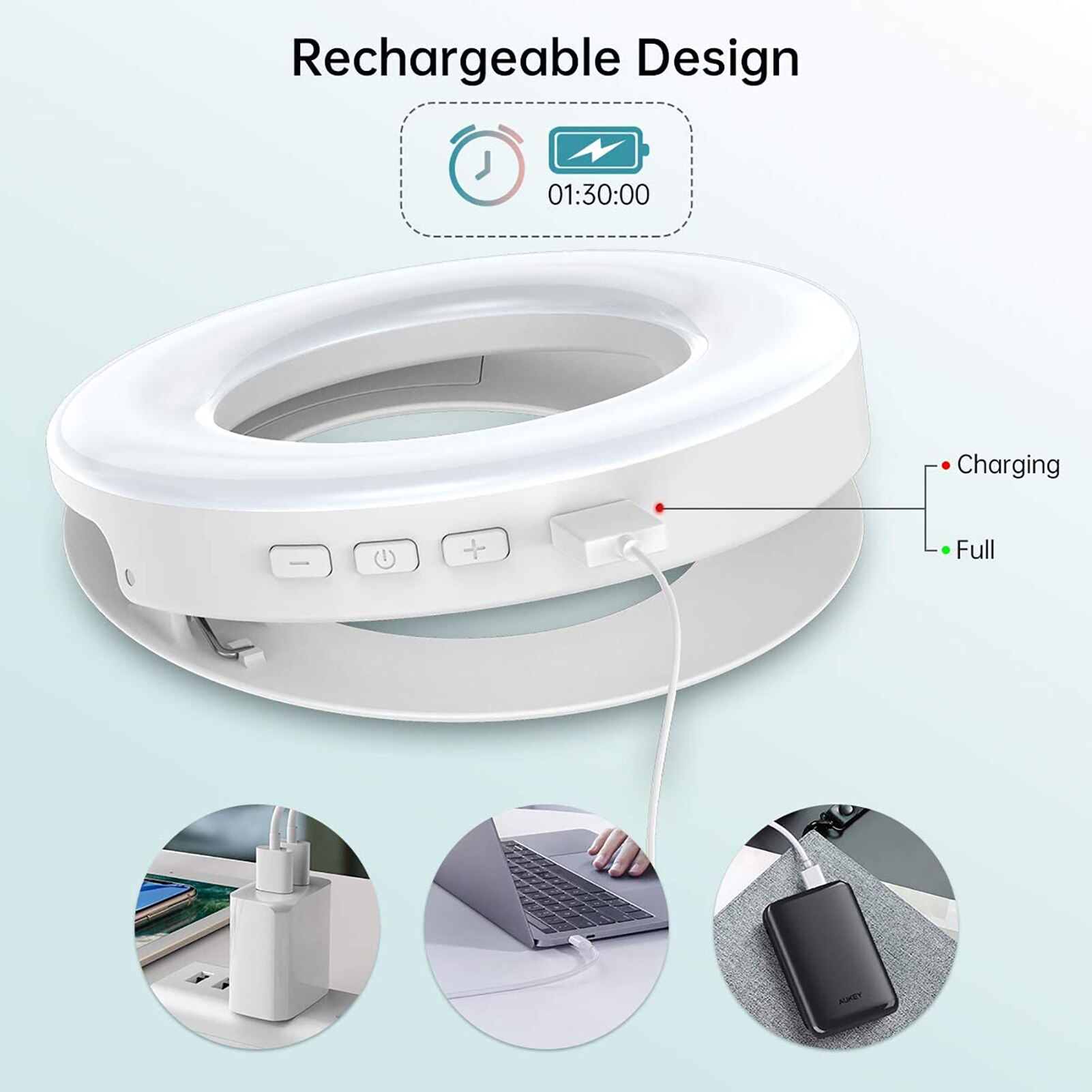 Lampe ronde de remplissage pour téléphone portable, anneau d'ancre circulaire, Rechargeable par USB, artefact pour Selfie, accessoires de téléphone portable,