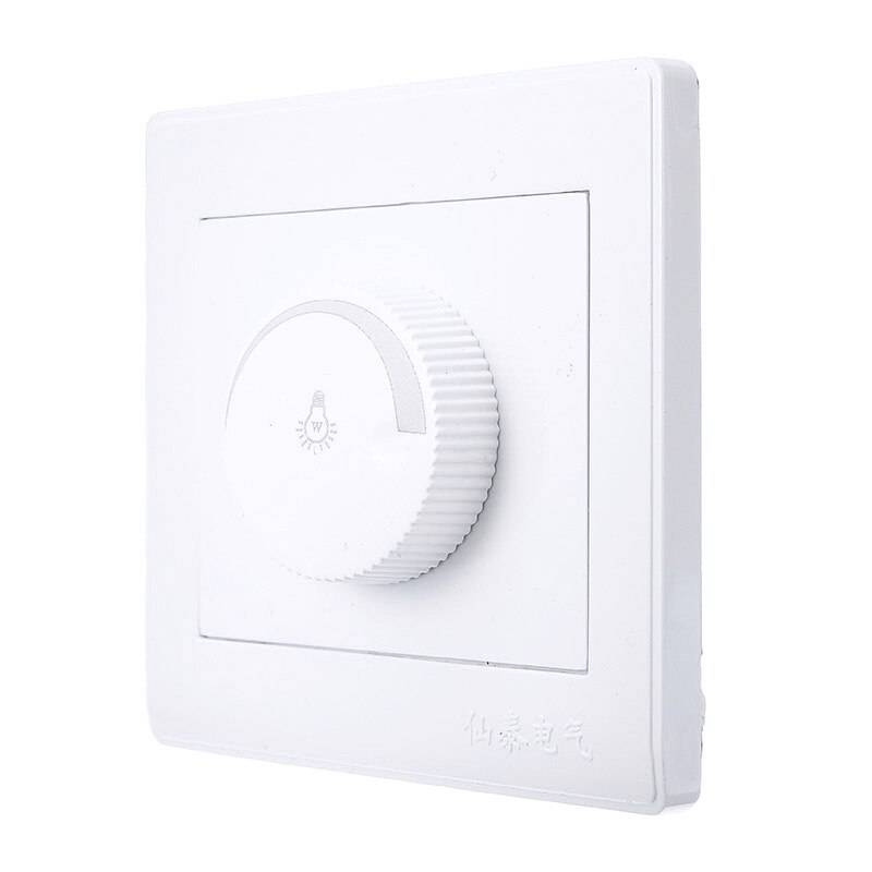 Mayitr 1pc White Waterproof LED Dimmer Double Light Switch Household 220V-250V Adjustable Brightness Controller