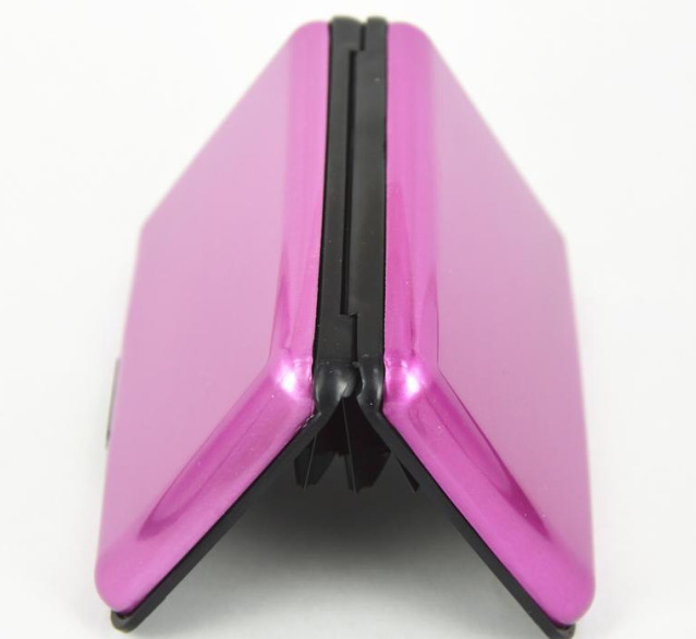 Wasserdicht karte Halfter männer reise metall karte Halfter kreditkarte Halfter tasche glänzend antimagnetisch wasserdichte Aluminium karte Halfter: Rosa