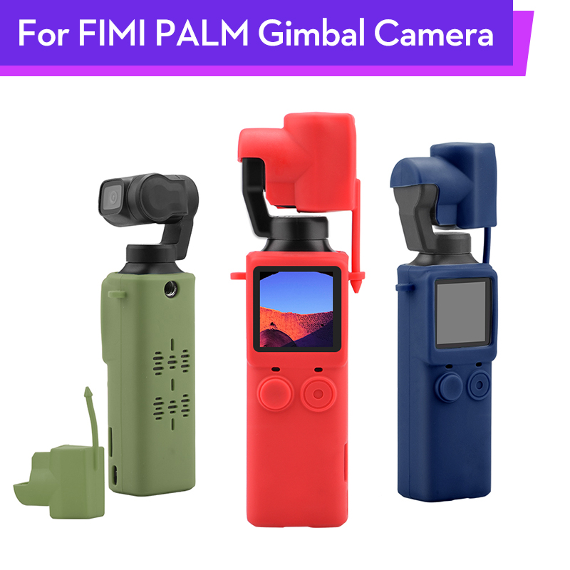 Silicone Case with Lanyard Belt For FIMI PALM Gimbal Camera Protective Cover Shockproof Protector Handheld Pocket Accessories