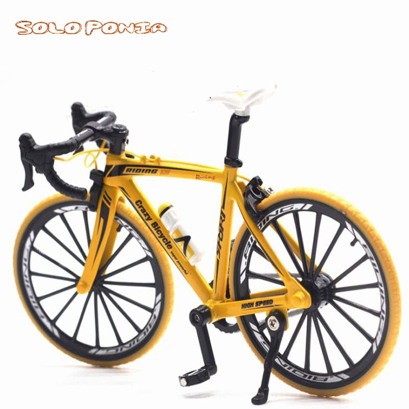Mini Vinger Road Mountain City Fiets Speelgoed Leuke Metalen Fietsen Model Fiets Tech Decor Uitstekende Bmx Speelgoed Voor Kids 0818: road bike yellow