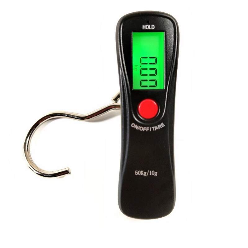 Portable Mini Digital Hand Held 50Kg 10g Fish Hook Hanging Scale Electronic Weighting Luggage Scale LED Display Balance: model 3