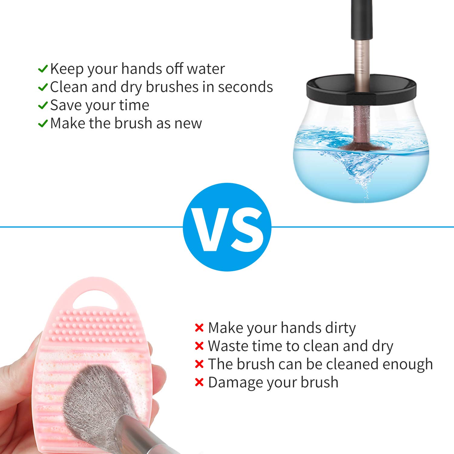 ZOREYA urządzenie robić czyszczenia pędzli suszarka szybkie i profesjonalne czyszczenie narzędzie głęboko umyć większość rozmiarów szczotki