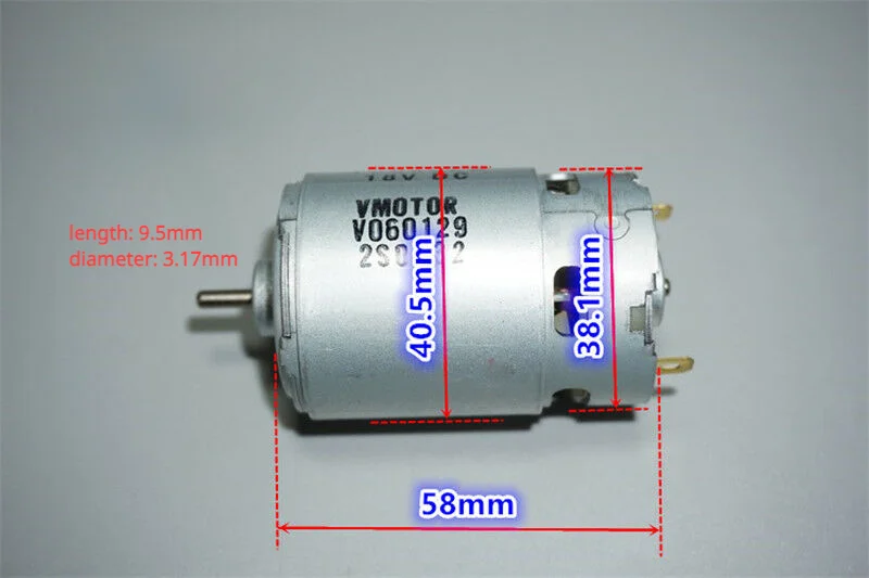Johnson vmotor  tc683lg rs -550 karbonbørstemotor 12t gir  dc 12v-20v 18v høyhastighets kraftmoment til elektrisk drillverktøy gressklipper