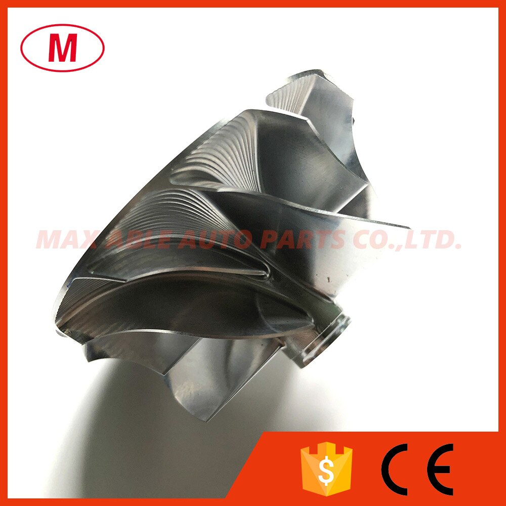 RHF5HB 46.50/59.94mm 6 + 6 ostrza turbosprężarka wirnik turbiny z kęsa/frezowanie dla VF30/VF34/VF35/VF36/VF37/VF39/VF41/VF42/VF43/VF48/VF52