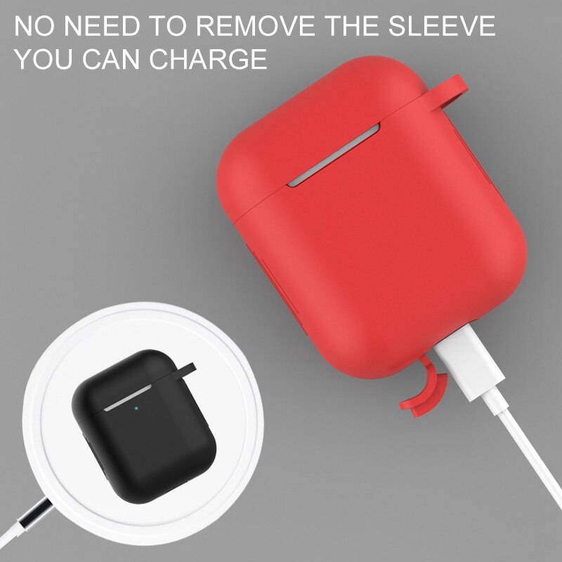 Krzemu skrzynka dla Apple Airpods 1/2 pokrywa ochronna słuchawka Case słuchawki przypadki ochronne dla Apple Airpods 2/1 okładka