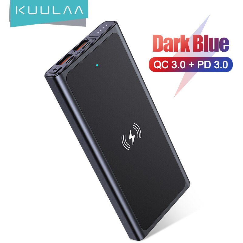 Kuulaa 10000Mah Qi Draadloze Oplader Power Bank Externe Batterij Draadloos Opladen Powerbank Voor Iphone 13 Samsung Huawei Xiaomi