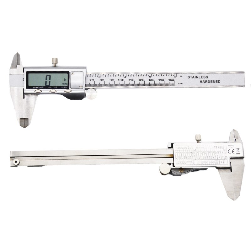 Stainless steel calipers 0-150mm steel digital Metric/Inch/Fraction vernier caliper electronic micrometer measuring gauging tool