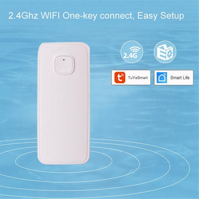 Smart WIFI Water Leak Sensor Alarm Tuya App Control Home Security System Independent Overflow Water Leak Sensor