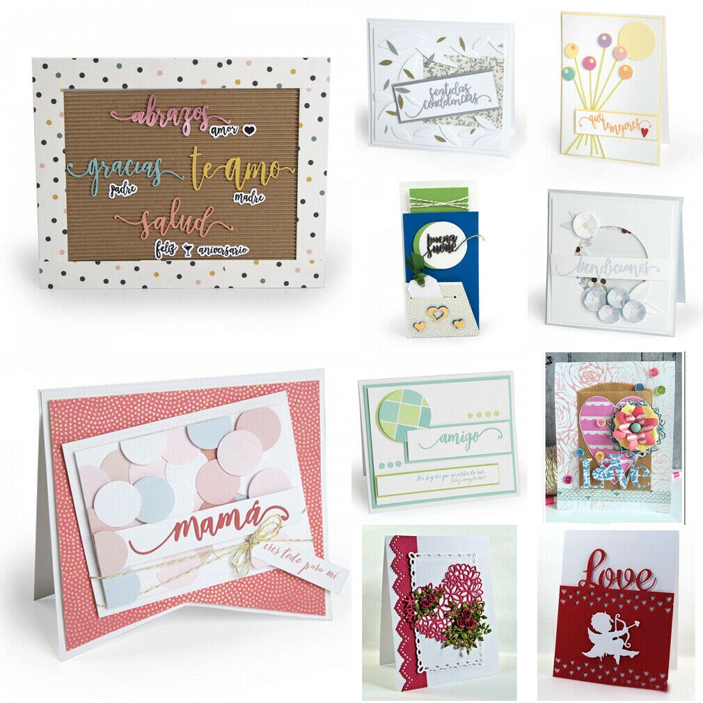 gemischt Herz LIEBE knapp Geburtstag Scrapbooking Schneiden Stirbt DIY Scrapbooking Papier Karten freundlicher Handwerk Dekor Sterben-Cutter