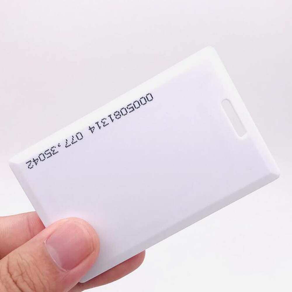 Tarjeta inteligente de acceso RFID, 25 unids/lote, 1,8mm, 125KHz, identificación inductiva, Tarjeta blanca para el sistema de Control de acceso, tiempo y atención aparato